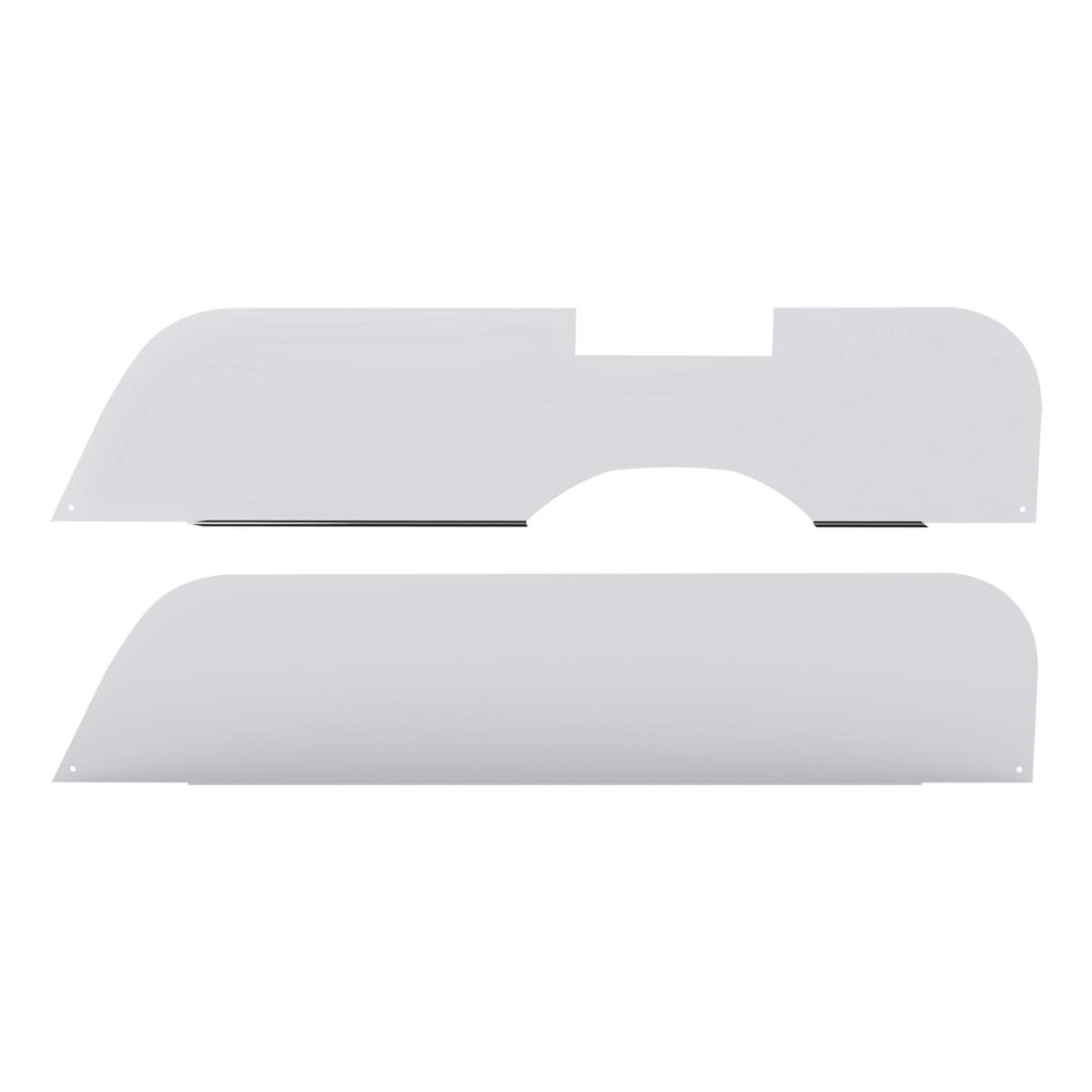 430 Stainless Steel 7" Chop Top Window Trim For 2018-2026 Freightliner Cascadia With Convex Mirror (