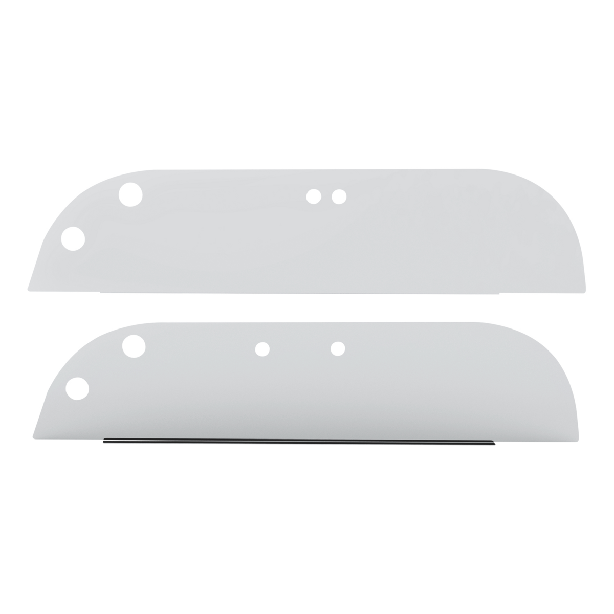 430 Stainless Steel 5" Chop Top Window Trim For 1999+ International 9200, 9400, 9900 (Pair)