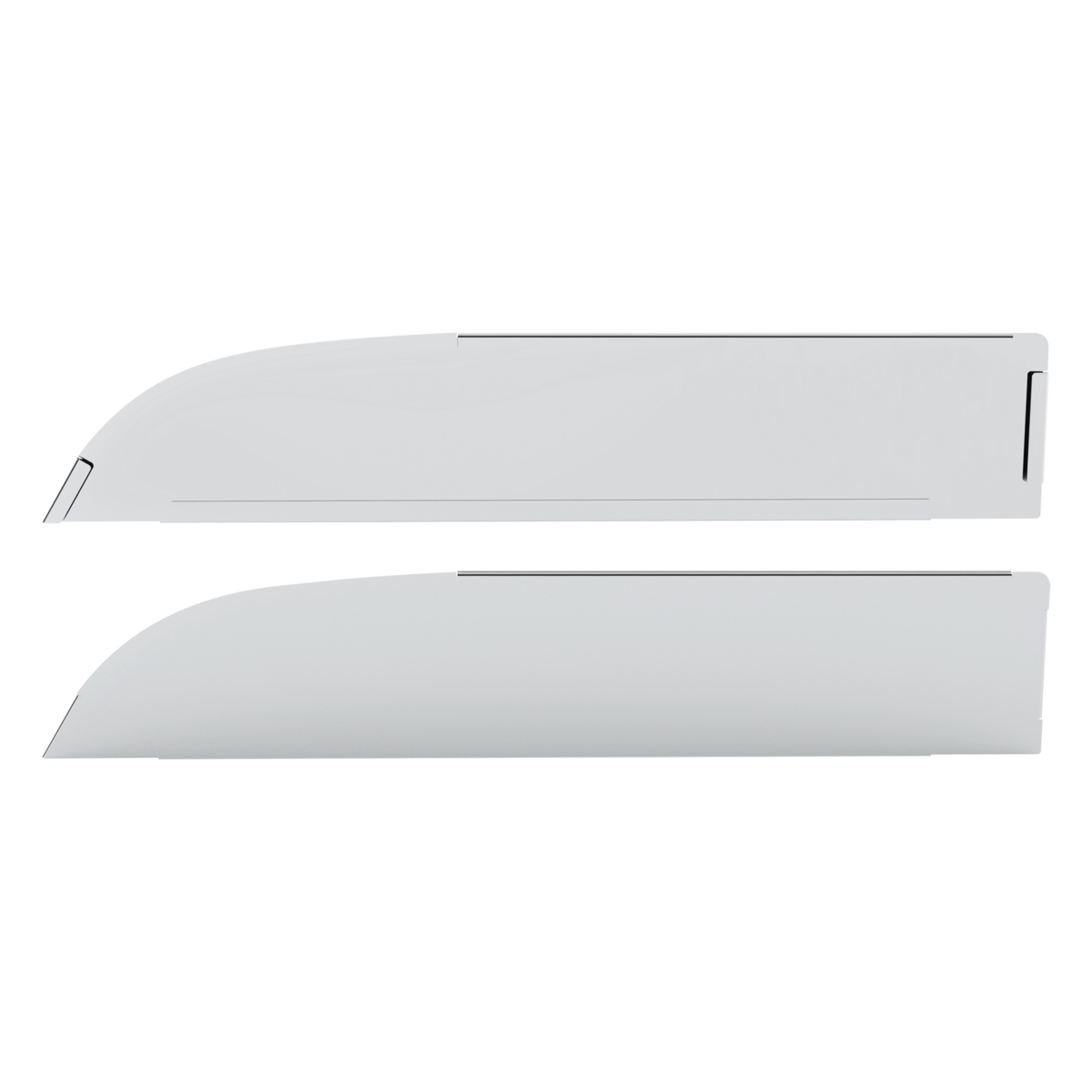 430 Stainless Steel 6.5" Chop Top Window Trim For 2012-2017 Peterbilt 567 & 579 (Pair)