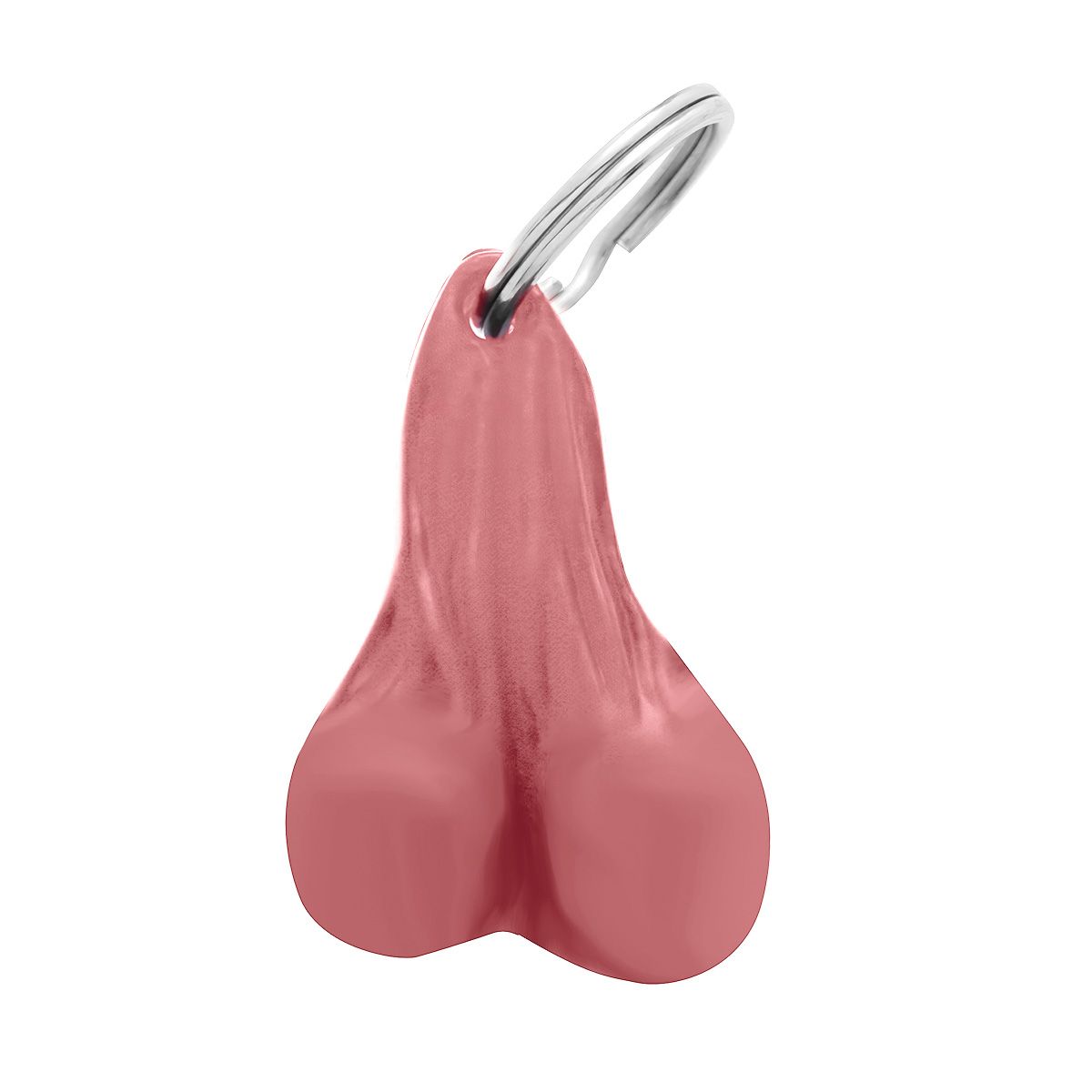 2-1/2" Small Plastic Low-Hanging Balls Novelty Keychain - Pink