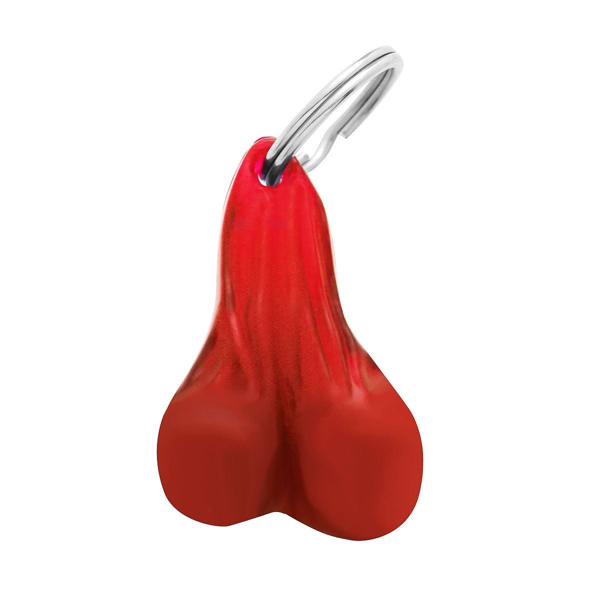 2-1/2" Small Plastic Low-Hanging Balls Novelty Keychain - Red (Bulk)