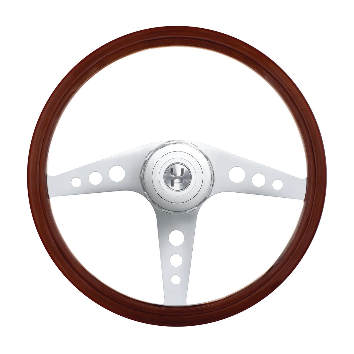 18" Chrome GT Steering Wheel With Hub & Horn Button Kit For Peterbilt (1998-2005) & Kenworth (2001-2