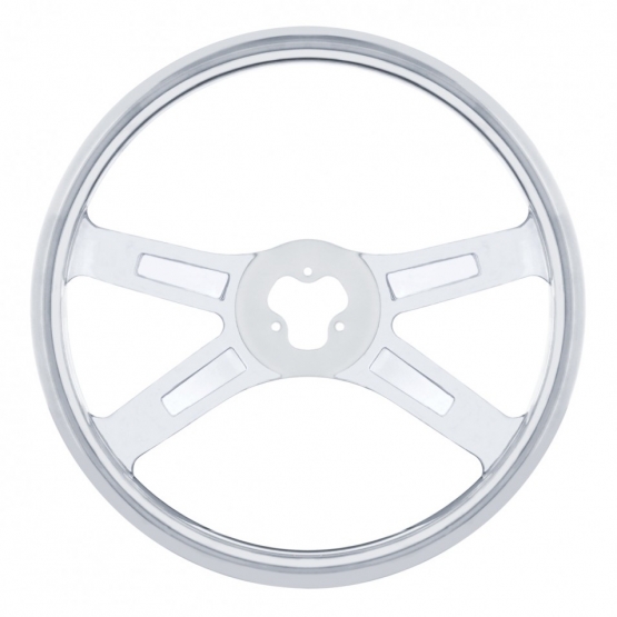 18" Stainless Steel 4 Spoke Steering Wheel