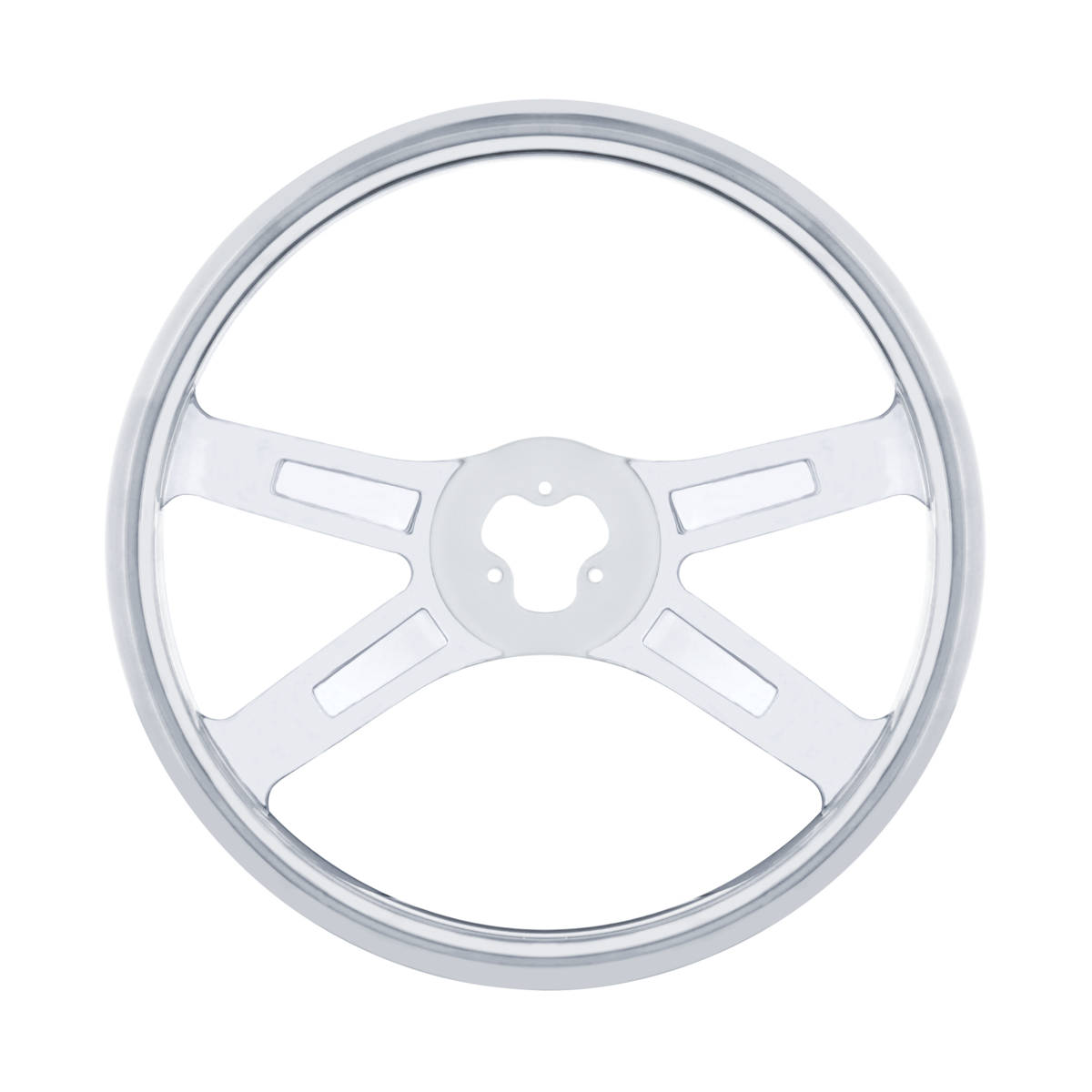18" Stainless Steel 4 Spoke Steering Wheel