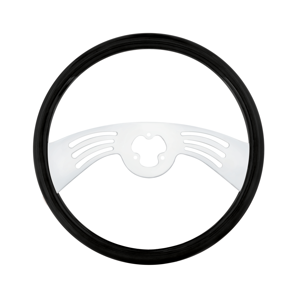 18" Carbon Black Steering Wheel - 2 Spoke