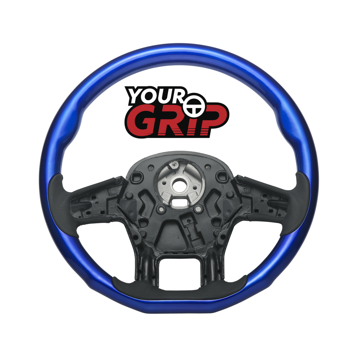 18" YourGrip Wood Candy Color Steering Wheel For 2012-2021 PB 579 & 2013-2021 KW T680-Indigo Blue
