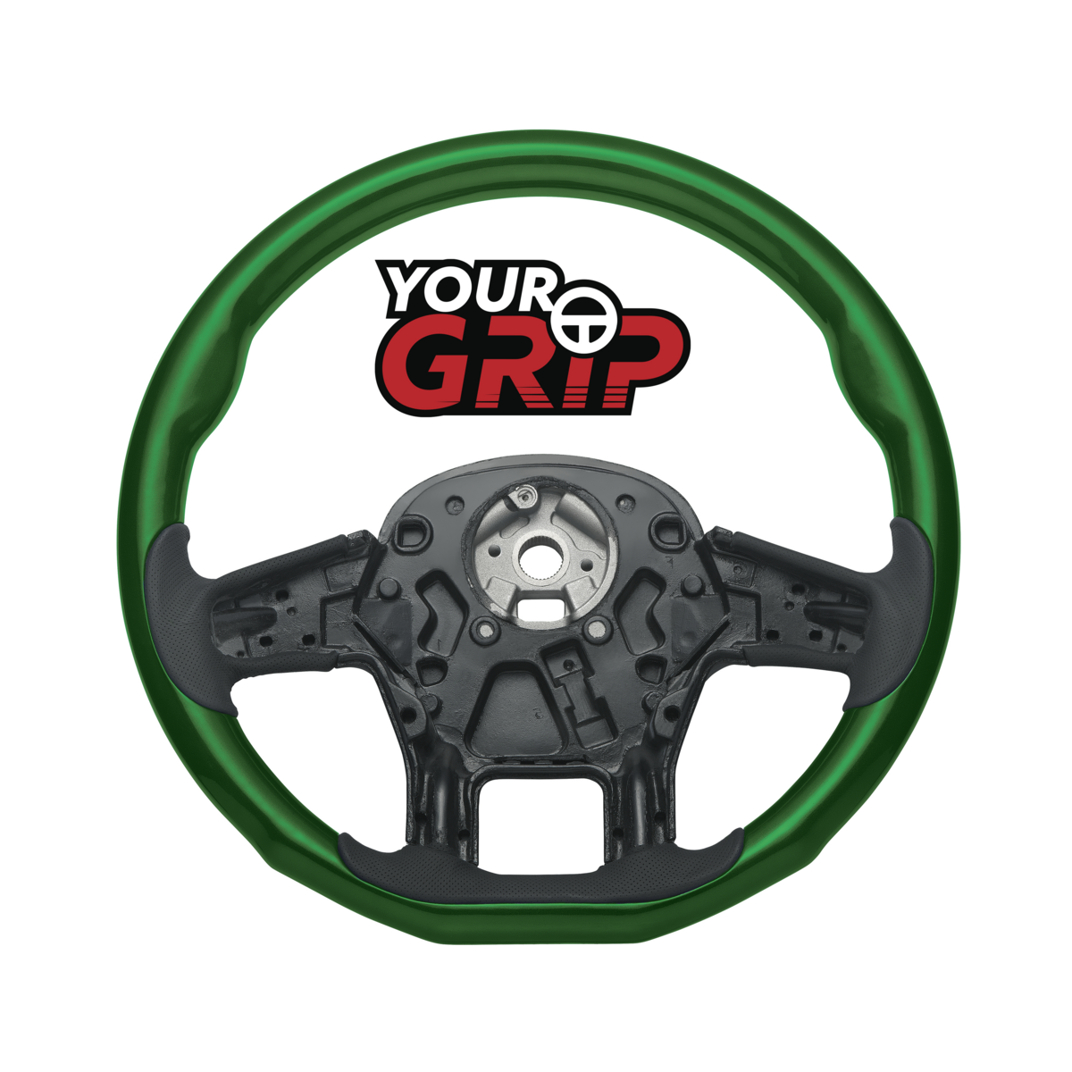 18" YourGrip Wood Candy Color Steering Wheel For 2012-2021 PB 579 & 2013-2021 KW T680-Emerald Green