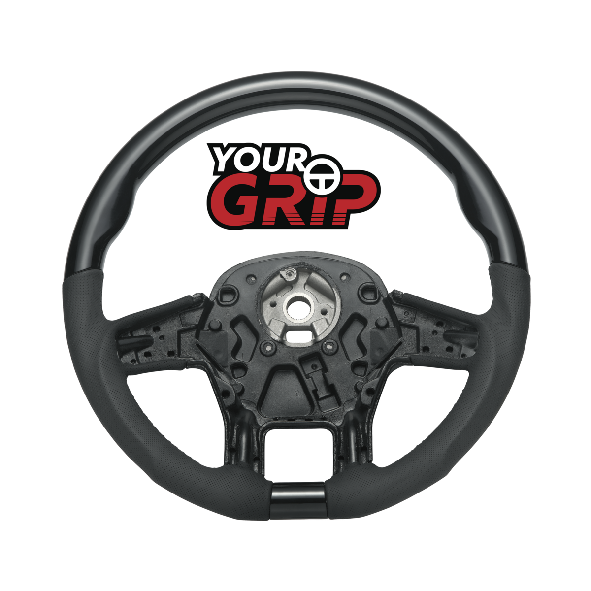 18" YourGrip Leather & Wood Candy Color Steering Wheel For 2012-2021 PB 579&2013-2021 KW T680-Glossy