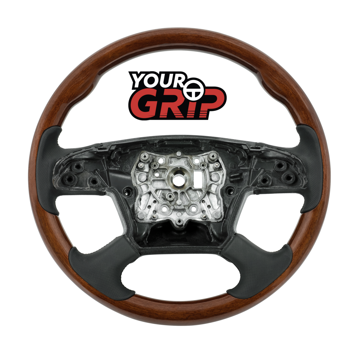 18" YourGrip Wood Steering Wheel For 2018-2026 Freightliner Cascadia