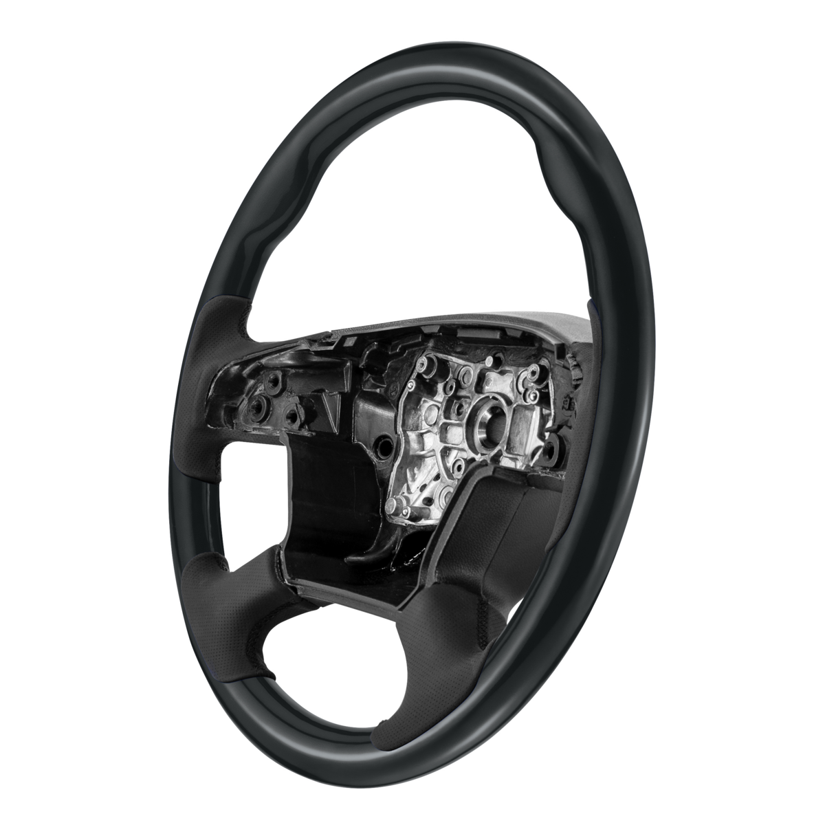 18" YourGrip Wood Candy Color Steering Wheel For 2018-2026 Freightliner Cascadia-Glossy Black