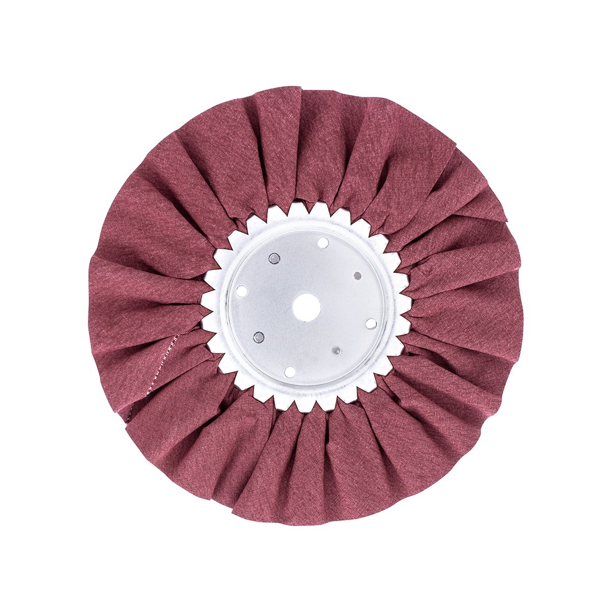 6" Red Treated Airway Buff - 5/8" & 1/2" Arbor
