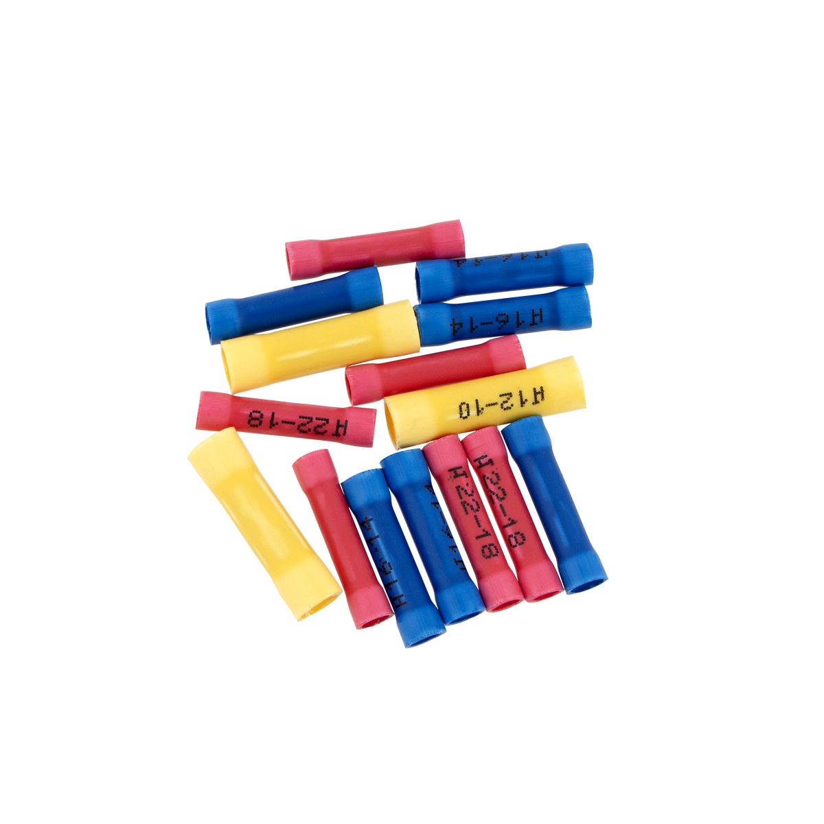 22-10 AWG Assorted Vinyl Butt Connectors (17-Pack)