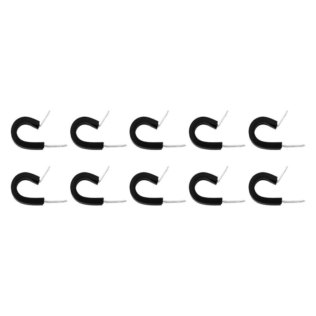 1/2" I.D. Santoprene Insulated Clamps w/ 1/4" Mounting Hole (10-Pack)