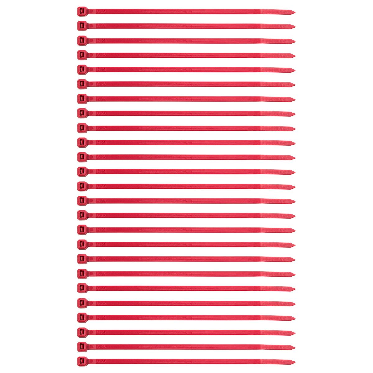 5.5" Red Nylon Cable Zip Ties 40 Lbs (25-Pack)