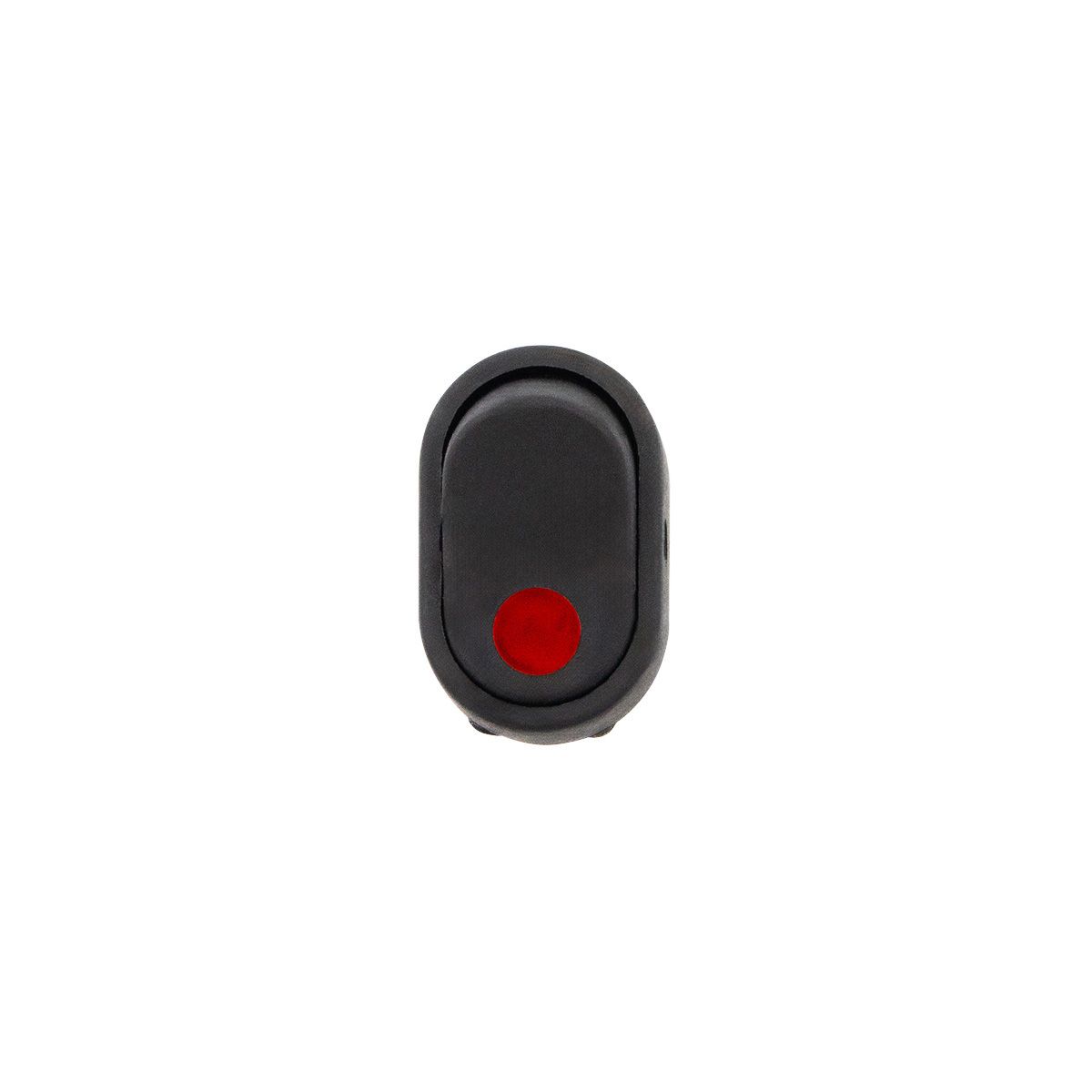 Red Illum Oval Rocker 16 Amp 12V On/Off 1/2" Dia. 1 Pc.