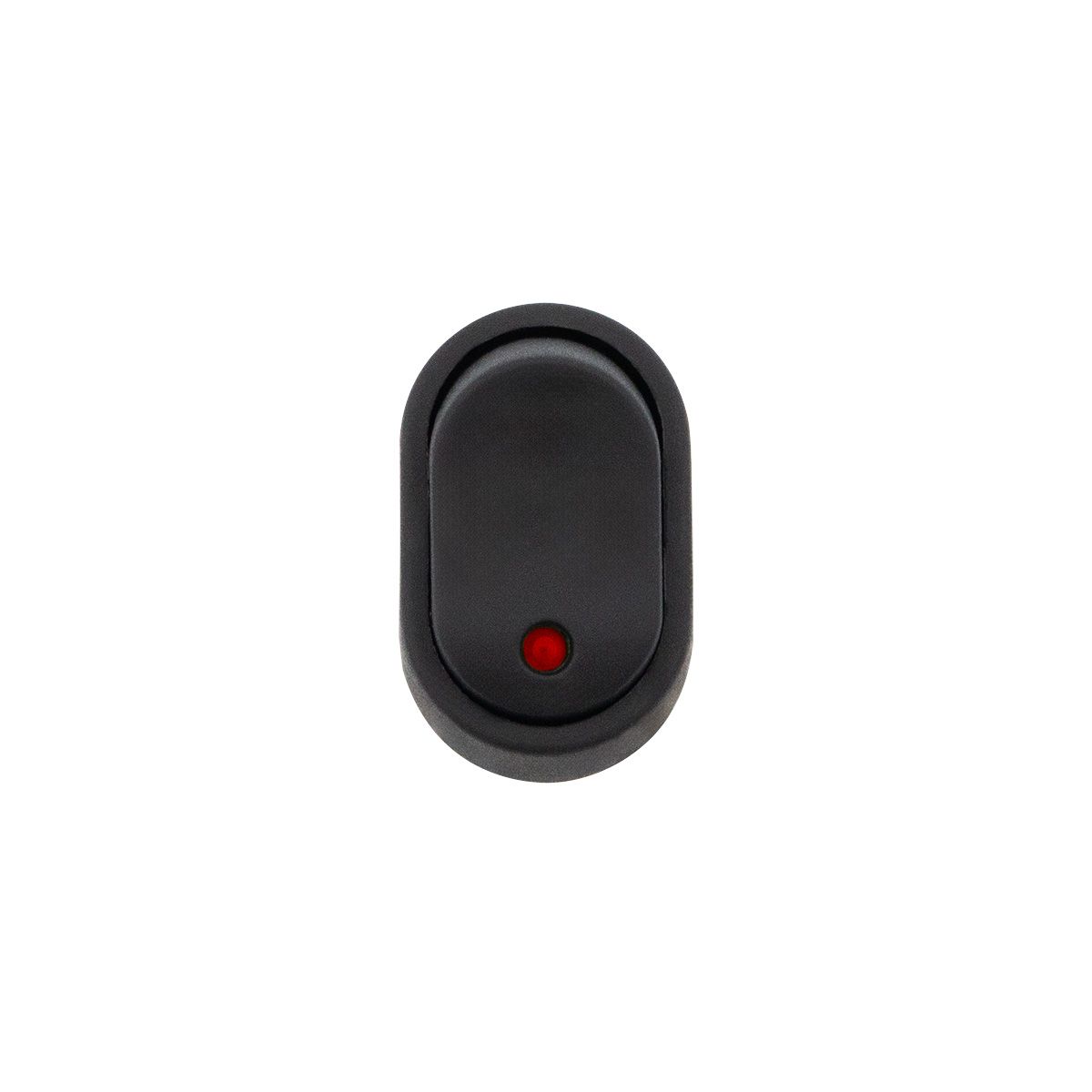 Red LED Oval Rocker 16 Amp 12V On/Off 1/2" Dia. 1 Pc.
