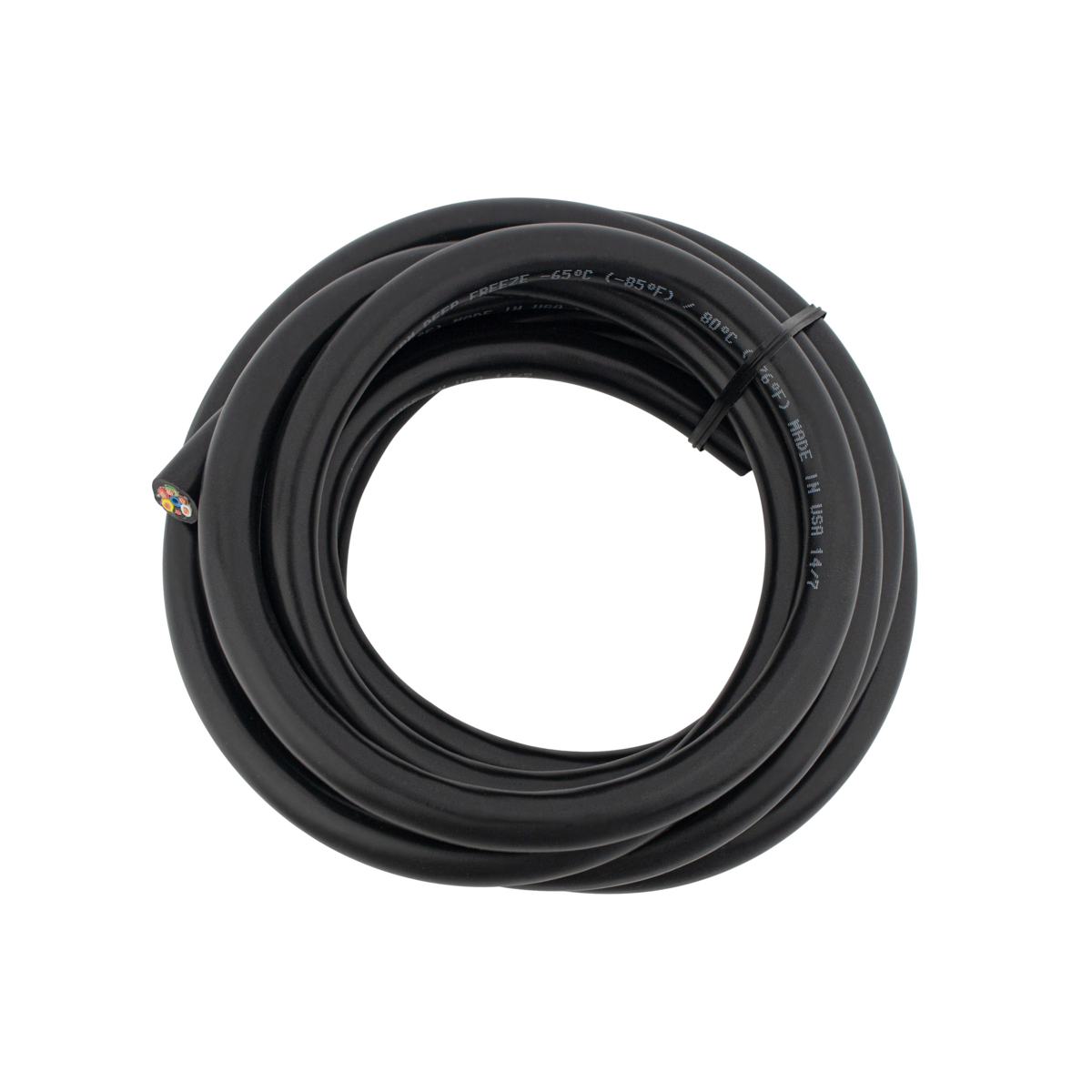 14 Awg 7-Way Black Jacketed Trailer Wire 10 Ft