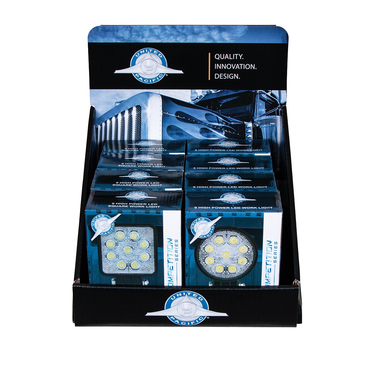 9 High Power LED Work Light Bin Box Display