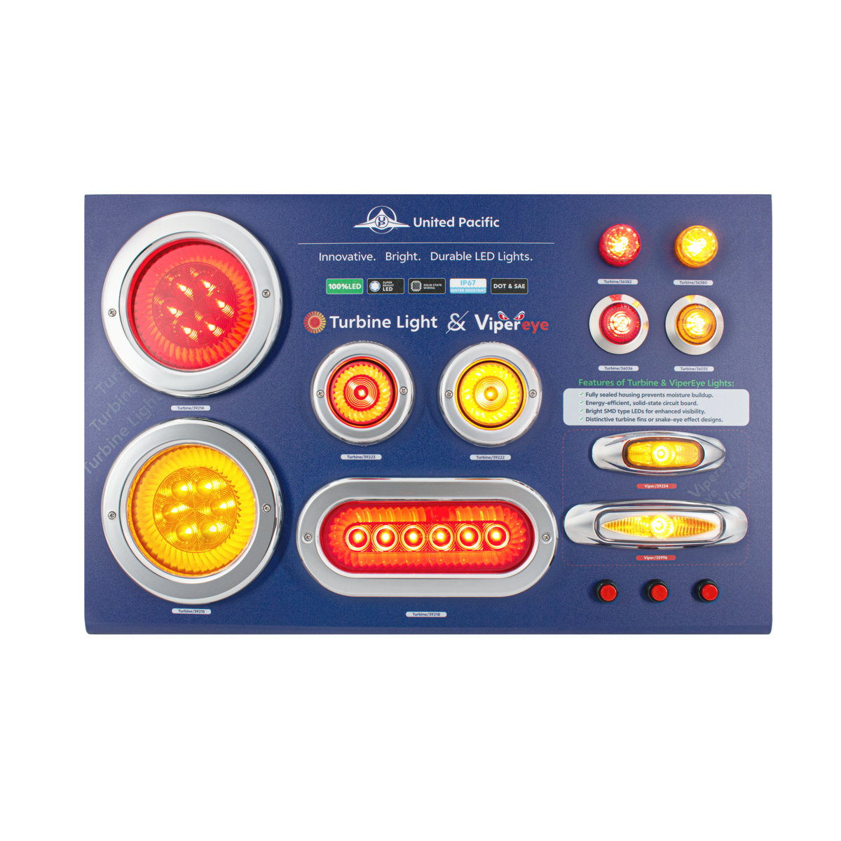 United Pacific LED Turbine/Vipereye Light Display