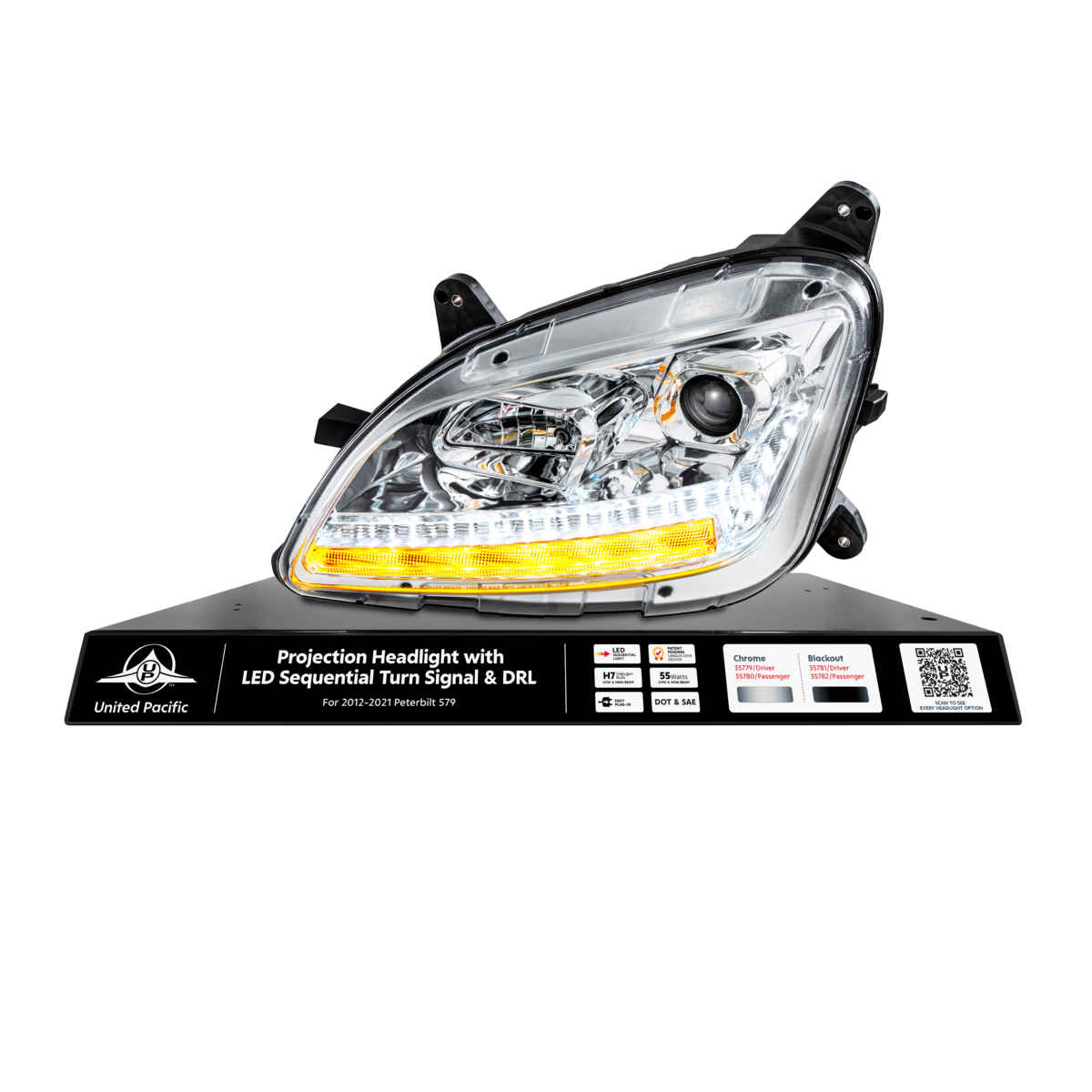 United Pacific Peterbilt 579 Modular Headlight Display-35779