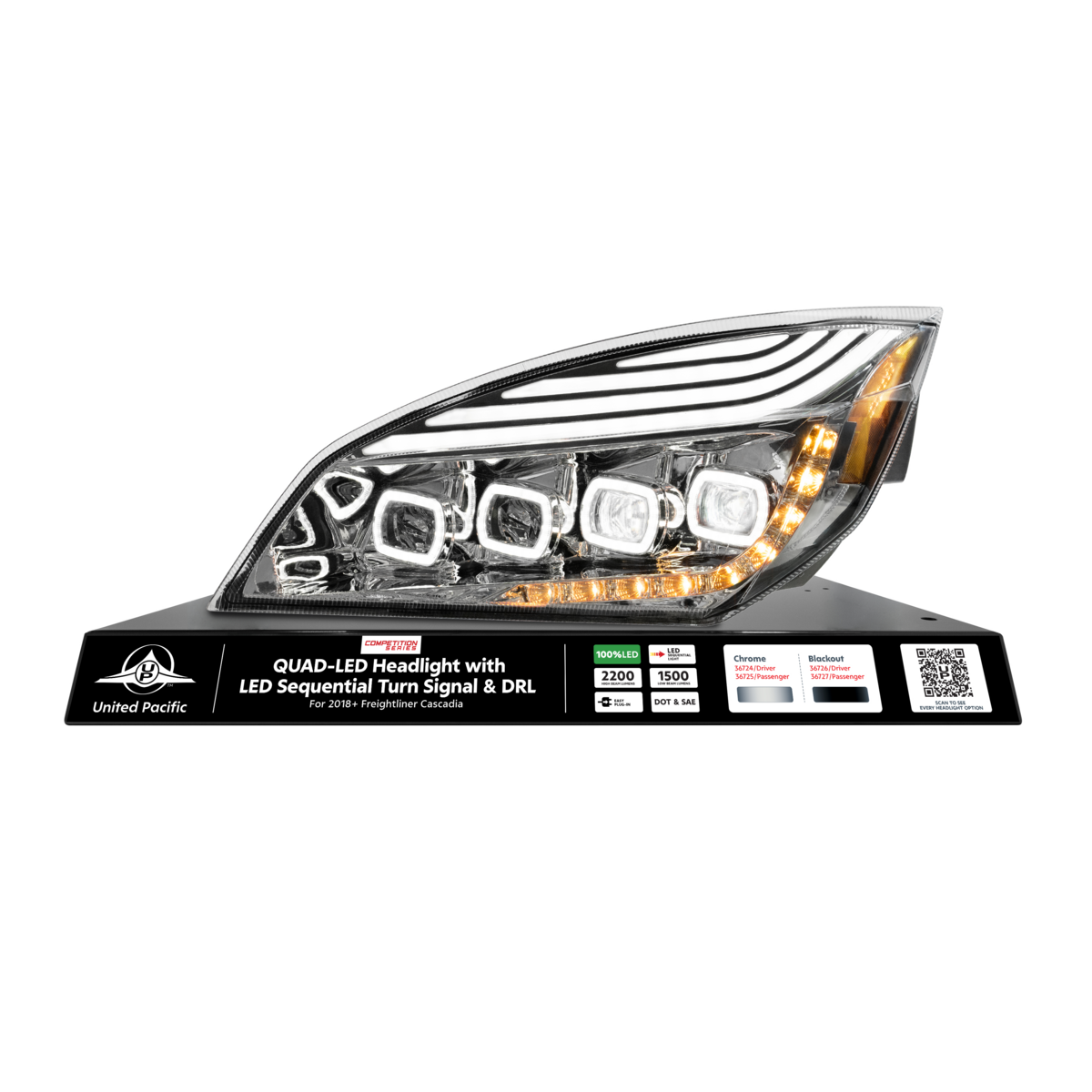 United Pacific Freightliner Cascadia Modular Headlight Display-36724