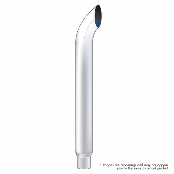 8" Curved Reduce To 5" O.D. Bottom Exhaust - 60" L