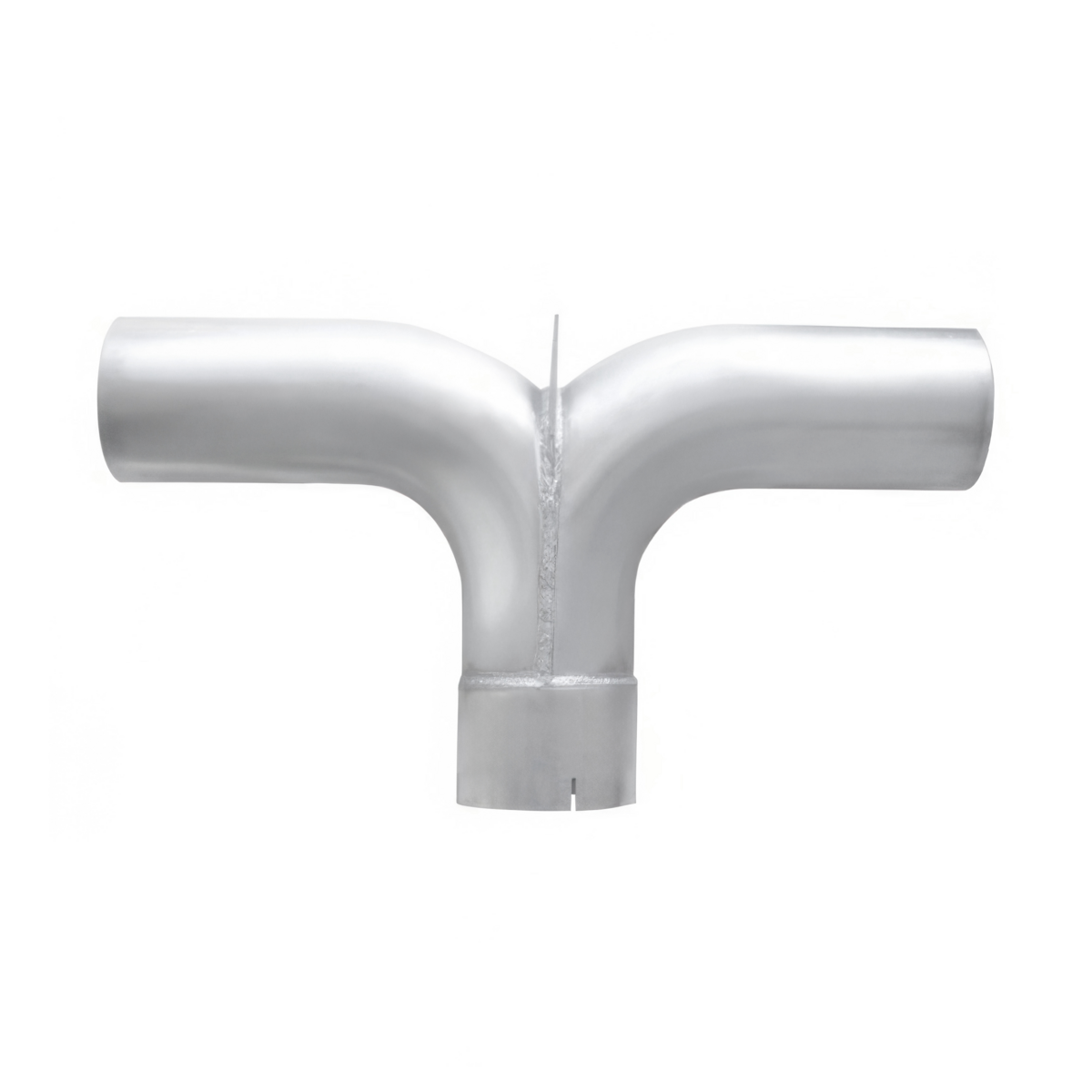 Universal Chrome 5" Y Pipe With Divider - 25" W X 14" H