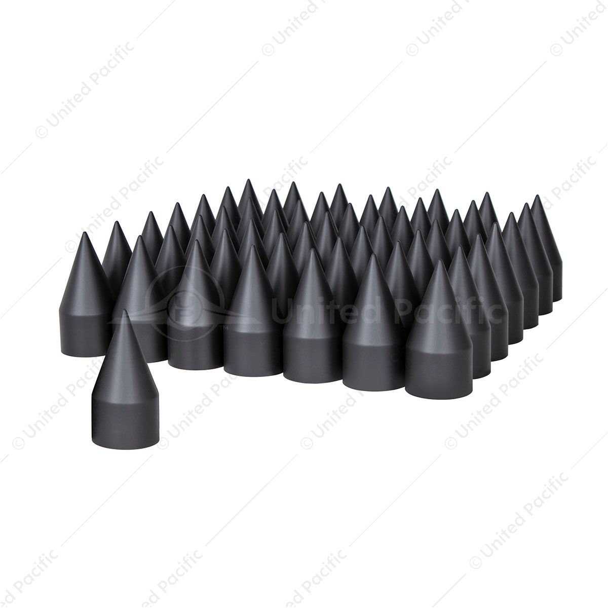 33mm x 4-1/8" Matte Black Spike Nut Cover - Thread-On (Bulk)