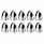 1-1/2" x 2" Chrome Steel Bullet Nut Covers (10-Pack)