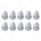 33mm x 2-1/8" Chrome Steel Bullet Nut Covers With Flange (10-Pack)