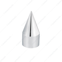 33mm X 4-1/8" Chrome Plastic Spike Nut Cover - Thread-On (Bulk)