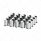 1-1/2" X 3" Chrome Plastic Pointed Nut Covers - Push-On (20-Pack)