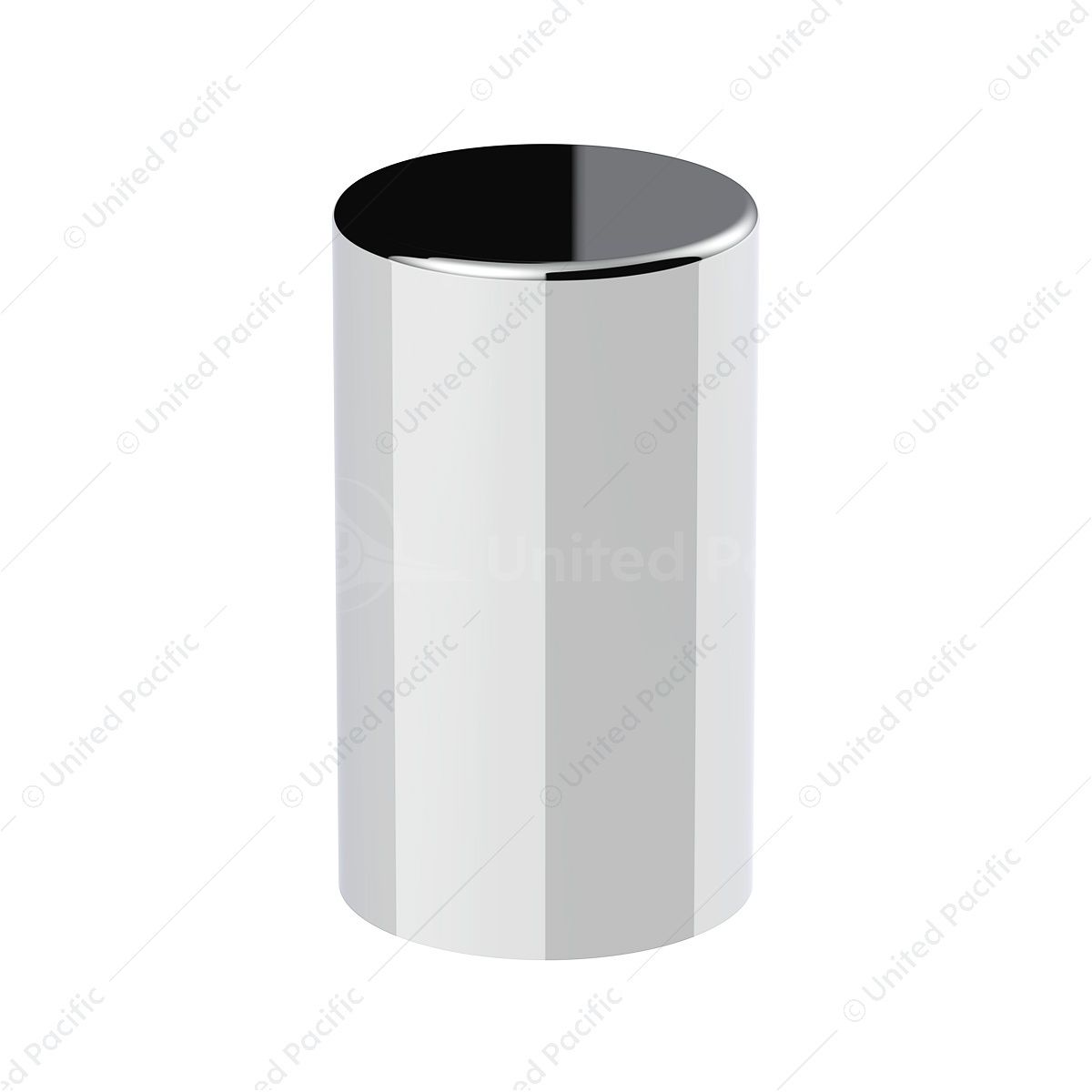 33mm x 3-1/2" Chrome Plastic Cylinder Nut Cover - Thread-On (Bulk)