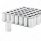 33mm x 3-1/2" Chrome Plastic Cylinder Nut Covers - Thread-On (Color Box of 60)
