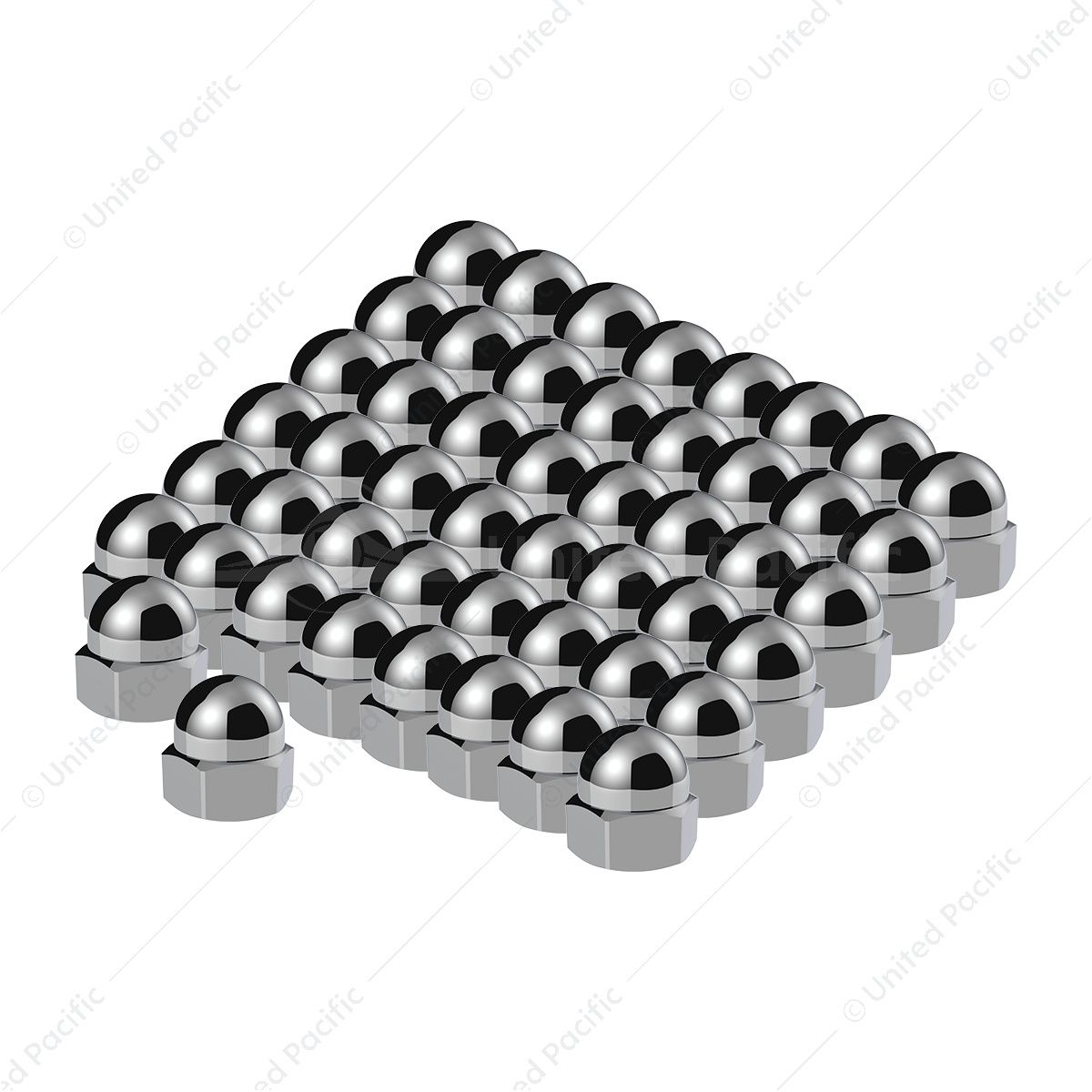 3/4" X 15/16" Chrome Die-Cast Acorn Nut Cover (50 pcs/Box)