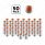 33mm X 2" Chrome Steel Reflector Nut Cover With Flange - Amber (50 Pcs)