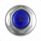 33mm X 2" Chrome Steel Reflector Nut Cover With Flange - Blue