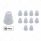 32mm x 2" Chrome Steel Tall Nut Covers With Flange (10-Pack)