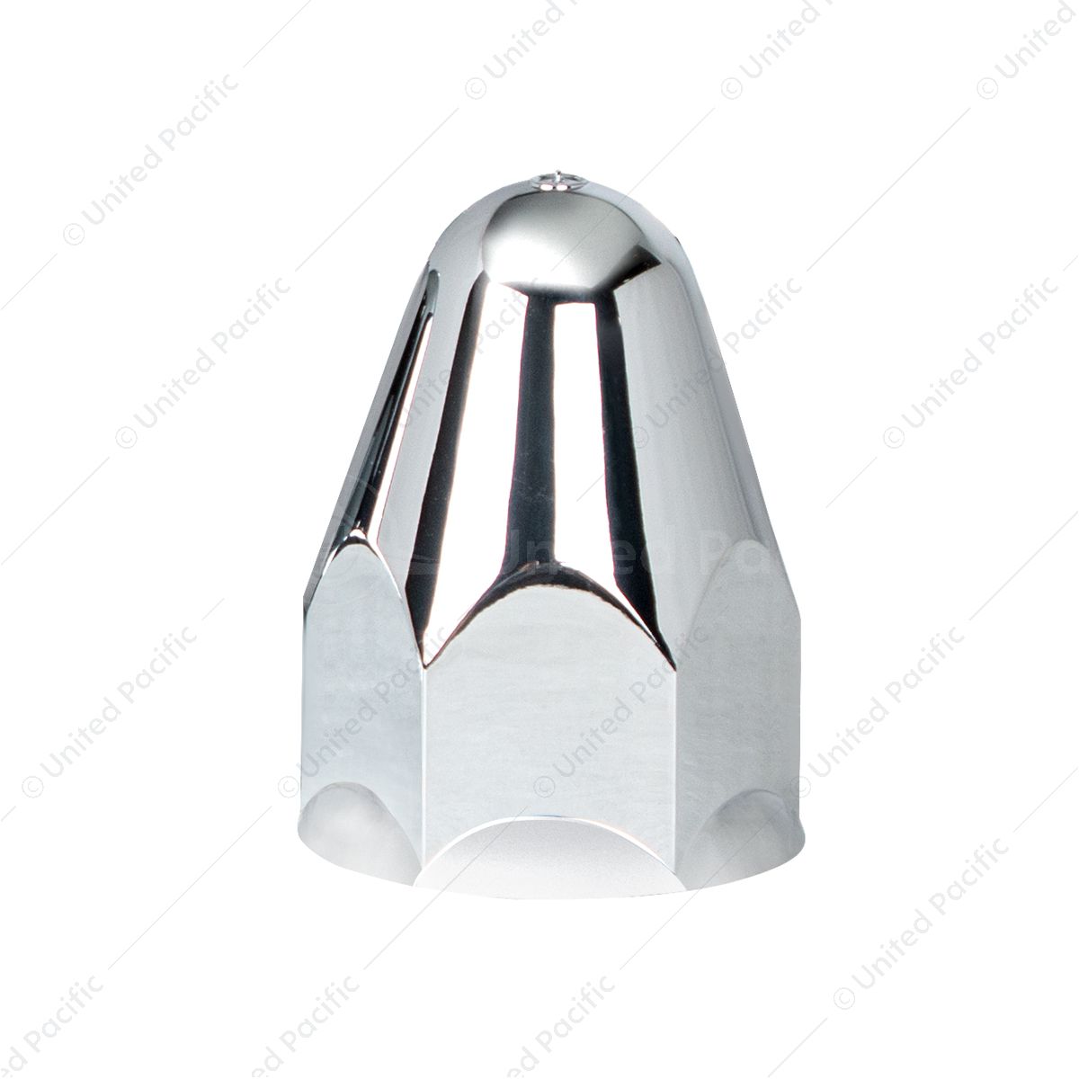 1-1/2" X 2-3/4" Chrome Plastic Bullet Nut Cover - Push-On (Bulk)