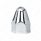 1-1/2" X 2-3/4" Chrome Plastic Bullet Nut Cover - Push-On (Bulk)
