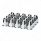 1-1/2" X 2-3/4" Chrome Plastic Slotted Bullet Nut Covers With Flange - Push-On (Color Box of 20)