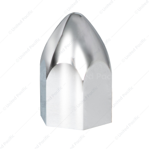 1-1/2" X 2-3/4" Chrome Plastic Bullet Nut Covers - Push-On