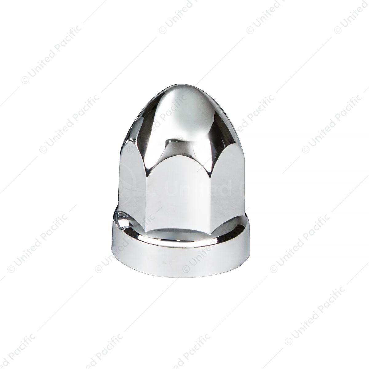 33mm X 2-3/4" Chrome Plastic Bullet Nut Cover With Flange - Push-On (Bulk)