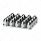 33mm X 2-3/4" Chrome Plastic Bullet Nut Covers With Flange - Push-On (Box of 20 )