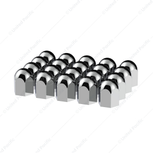 1-1/2" X 2-1/4" Chrome Plastic Standard Nut Covers - Push-On