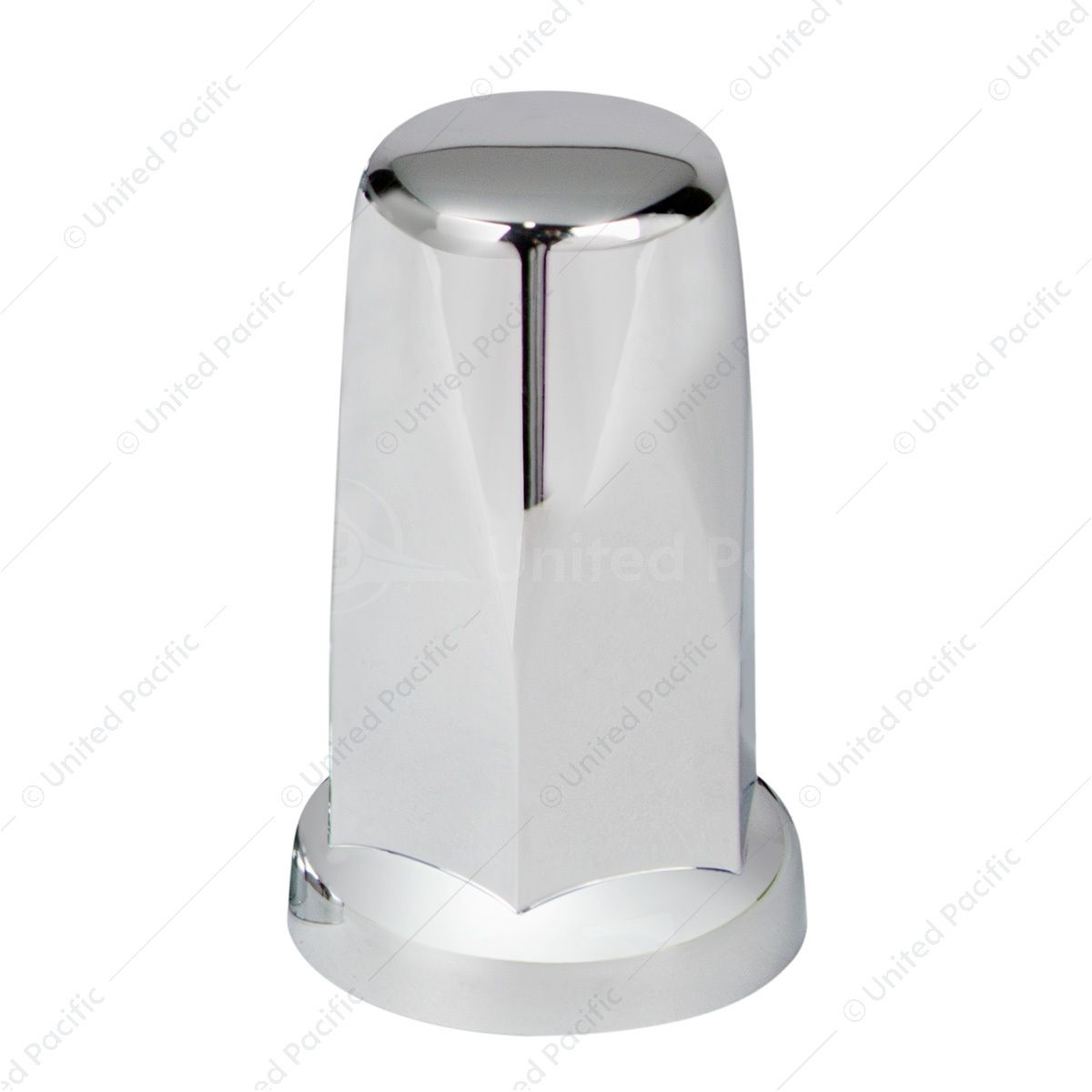 33mm X 3-1/4" Chrome Plastic Tall Nut Cover With Flange - Push-On (Bulk)