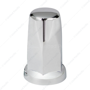 33mm x 3-1/4" Chrome Plastic Tall Classic Nut Covers - Push-On