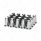 33mm X 3-1/4" Chrome Plastic Tall Nut Covers With Flange - Push-On (Box of 20)