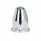 33mm x 2-5/8" Chrome Plastic Bullet Nut Cover With Flange - Push-On (Bulk)