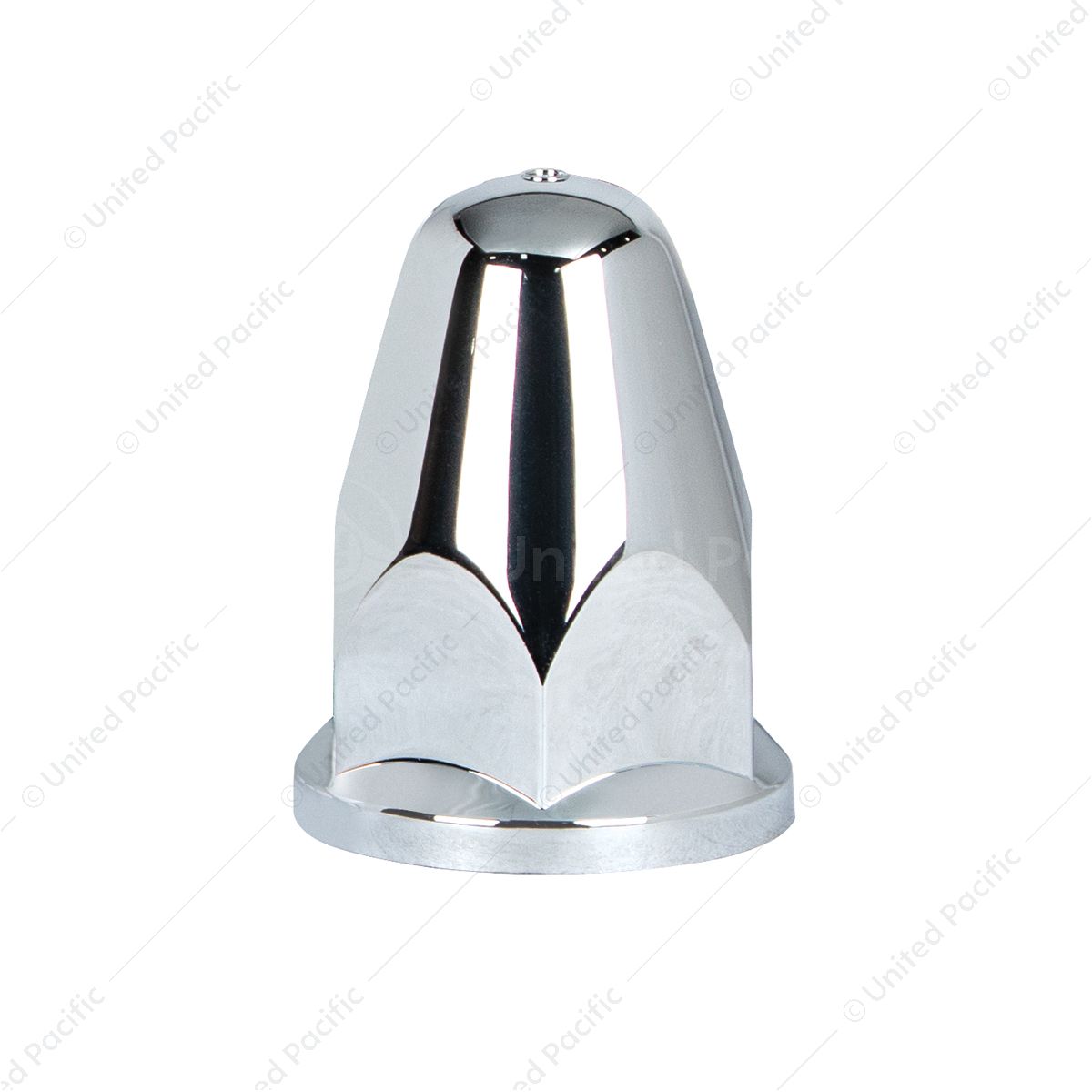 33mm x 2-5/8" Chrome Plastic Bullet Nut Cover With Flange - Push-On (Bulk)